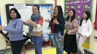 week 5 - wed - Down By The Station song with K1 teachers