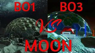 Moon remastered map comparison // BO1 & BO3