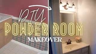 DIY POWDER ROOM MAKEOVER | FRUGAL LIVING