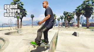 THE SKATEBOARD MOD!! GTA 5 Mods Gameplay