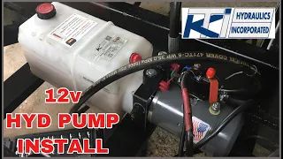 How to install a 12v electric hydraulic pump, power unit