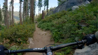 Mountain biking Christmas Valley Trail in South Lake Tahoe, Ca