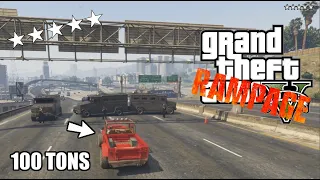 GTA 5 - Epic Five Star Police Chase Rampage (100 Ton / Heavy Car)