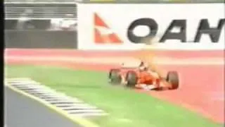 Melbourne 2000 - Schumacher crashes in Free Practice