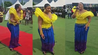 Empress Gifty shakes the ground during her performance at the 25th Anniversary of Osagyefo...