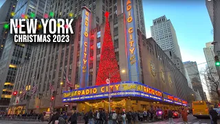 NYC Christmas Walk 2023 ✨ Festive 6th Avenue, Radio City Music Hall, Rockefeller Center, 5th Avenue