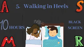 Walking in Heels Sounds for Sleeping and Relaxation - 10 hour Black Screen