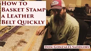 How to Basket Stamp a Leather Belt Quickly