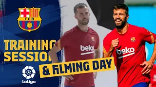 🤩 LIGHTS! CAMERA! ACTION! Shooting day & training for Barça!