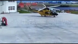 Leonardo AW169 helicopter crash before take of