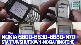 Nokia 6600-6630-6680-N70 - Startup/Shutdown + Nokia Ringtone. Low Battery, Faulty Startup.
