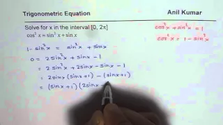 Solve Quadratic Trigonometric Equation 1