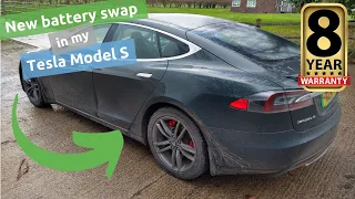 Battery replaced on my 2014 Tesla Model S at 101,000 miles under the 8 year warranty
