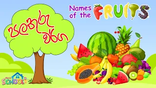 Names of the Fruits Sinhala & English | පළතුරුවල නම් ඉංග්‍රිසියෙන් සහ සිංහලෙන් | Palathuruwala Nam