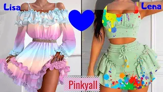 LISA OR LENA 💗 Pinkyall #70 [Outfits & Makeup & Hair & Nails & ملابس LISA OR LENA] #lisalena