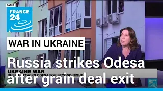 Ukraine says Russia targeting grain infrastructure with strikes on Odesa ports • FRANCE 24 English