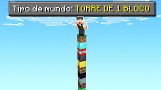 O MUNDO DO MINECRAFT É UMA TORRE DE 1 BLOCO!