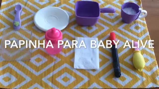 Como fazer papinha para Baby Alive