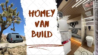 HOMEY VAN BUILD with Genius Shower & Diesel Cooker & Big Garage.