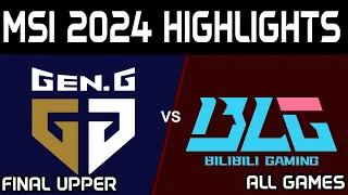 GEN vs BLG Highlights ALL GAMES MSI 2024 Final Upper GenG vs Bilibili Gaming by Onivia