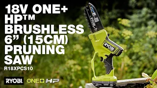 RYOBI 18V ONE+ HP™ Brushless Pruning Saw (R18XPCS10) in action