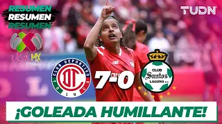 Resumen y goles | Toluca 7-0 Santos | Liga Mx Femenil - CL2024 J1 | TUDN