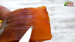 Lightly salted pink salmon in salted caramel, a new New Year's recipe from Fisherman DV 27Rus