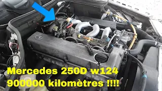 Mercedes W124 engine acceleration 250d om 602 , engine sounds