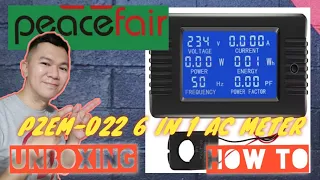 PZEM-022 AC 6in1 220V 100A Single Phase Digital Ammeter Power Energy Voltmeter Watt Kwh Factor Meter