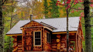 Installing a Metal Roof on my Off Grid Log Cabin, Cabin Build Alone Ep27