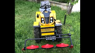 Жълт трактор - чупеща се база - мини-чудо - 12 кс - косене - XS124F mowing