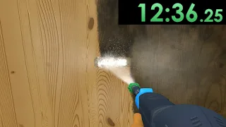 I speedrun completing satisfying jobs in PowerWash Simulator