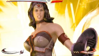 Injustice: Gods Among Us - Wonder Woman Super Move on all Characters 4K 60FPS gameplay All Costumes