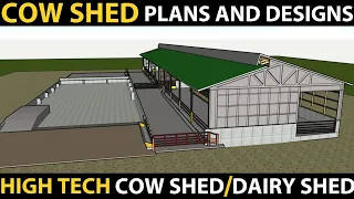 Cow Shed Plans And Designs | Dairy Farm Business | Cattle Shed Design | High Tech Cowshed