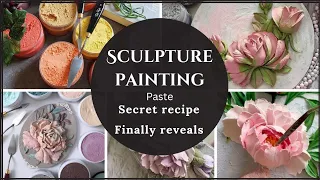 Diy Sculpture paste from Home| How To Make Sculpture Painting Paste| Diy Sculpture Art.