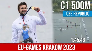 C1 Men 500m Final A EU-GAMES krakow 2023 | Martin Fuksa CHAMPION | WAYKVlogs