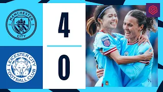 HIGHLIGHTS | WSL | Man City 4-0 Leicester | Shaw, Hemp & Hasegawa goals!