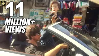 Shahrukh Khan's CUTE Son AbRam Khan Enjoying Open Car Ride On Mumbai Roads