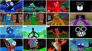 Rainbow Friends 2 All Jumpscares Vs Craft Vs Hungry Vs Survival