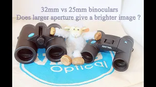 Binoculars. Does larger aperture give a brighter image ?