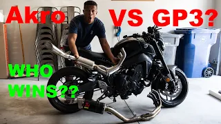 Akrapovic vs Dominator GP3 (2021 Yamaha Mt-09) I CAN'T BELIVE THE DIFFERENCE 😧