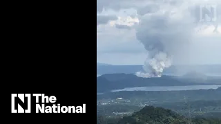 Watch: The Philippines' Taal volcano spews lava