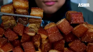 Crispy pork belly mukbang | Lechon kawali Mukbang |  eating sounds | no talking | ASMR