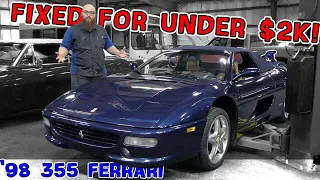 Ferrari 355 fixed for super cheap! What did the CAR WIZARD repair on this sweet ride?