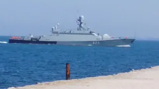 Корабль.Заход военного коробля в бухту Севастополя,30.07.2020г