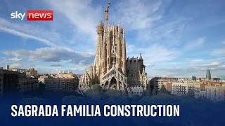 Spain: La Sagrada Familia Basilica four towers complete