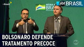 Bolsonaro defende tratamento precoce contra a Covid-19 | SBT Brasil (07/04/21)