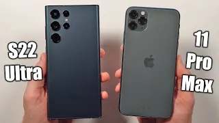 Samsung S22 Ultra vs iPhone 11 Pro Max 🔥 Speed Test