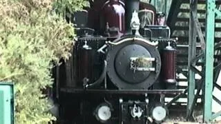 Double Fairlie locomotive No. 10 "Merddyn Emrys" leaves Tan-y-bwlch on the Festiniog Railway in 1995