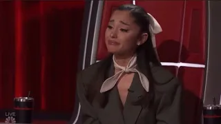 Arian Grande in Tears as she Says her Goodbyes to Holly Forbes | The Voice
